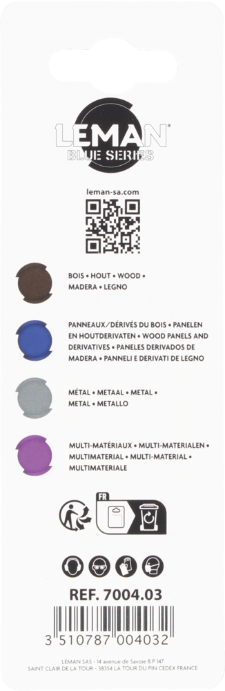 3 lames de scie sauteuse CV - Lu. 75 mm pas 4 mm - coupe fine pour bois - LEMAN - 7004.03 - Image 4