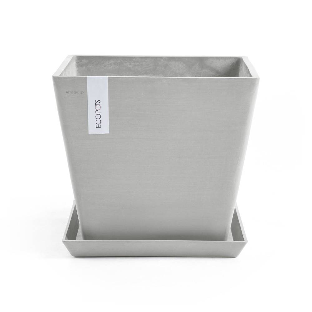 Ecopots - Pot Carré Rotterdam 50 Blanc Gris - 50 x 50 x H. 44 cm - 75 L ECOPOTS - Image 5