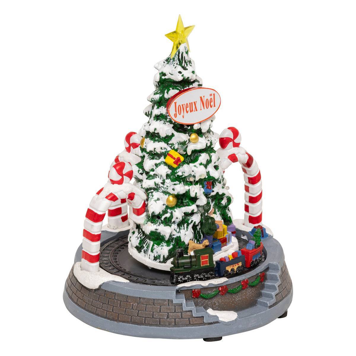Village lumineux sapin train 17 LED musical  FEERIC LIGHTS & CHRISTMAS - Image 1