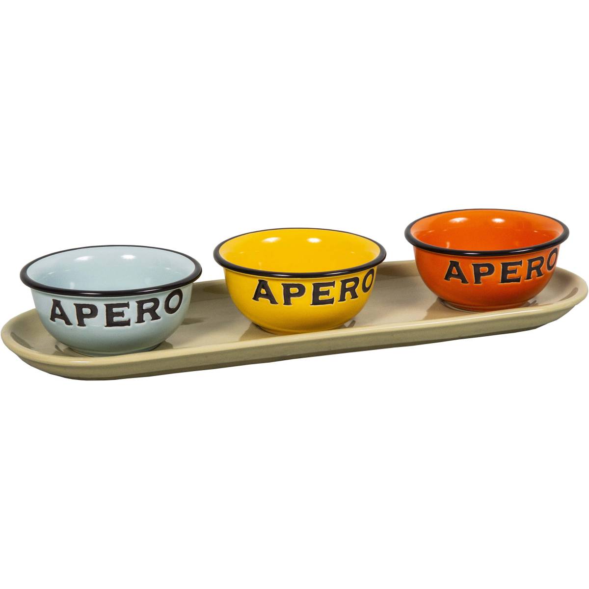 Antic Line Creations - Plateau avec 3 ramequins apéros - Image 1
