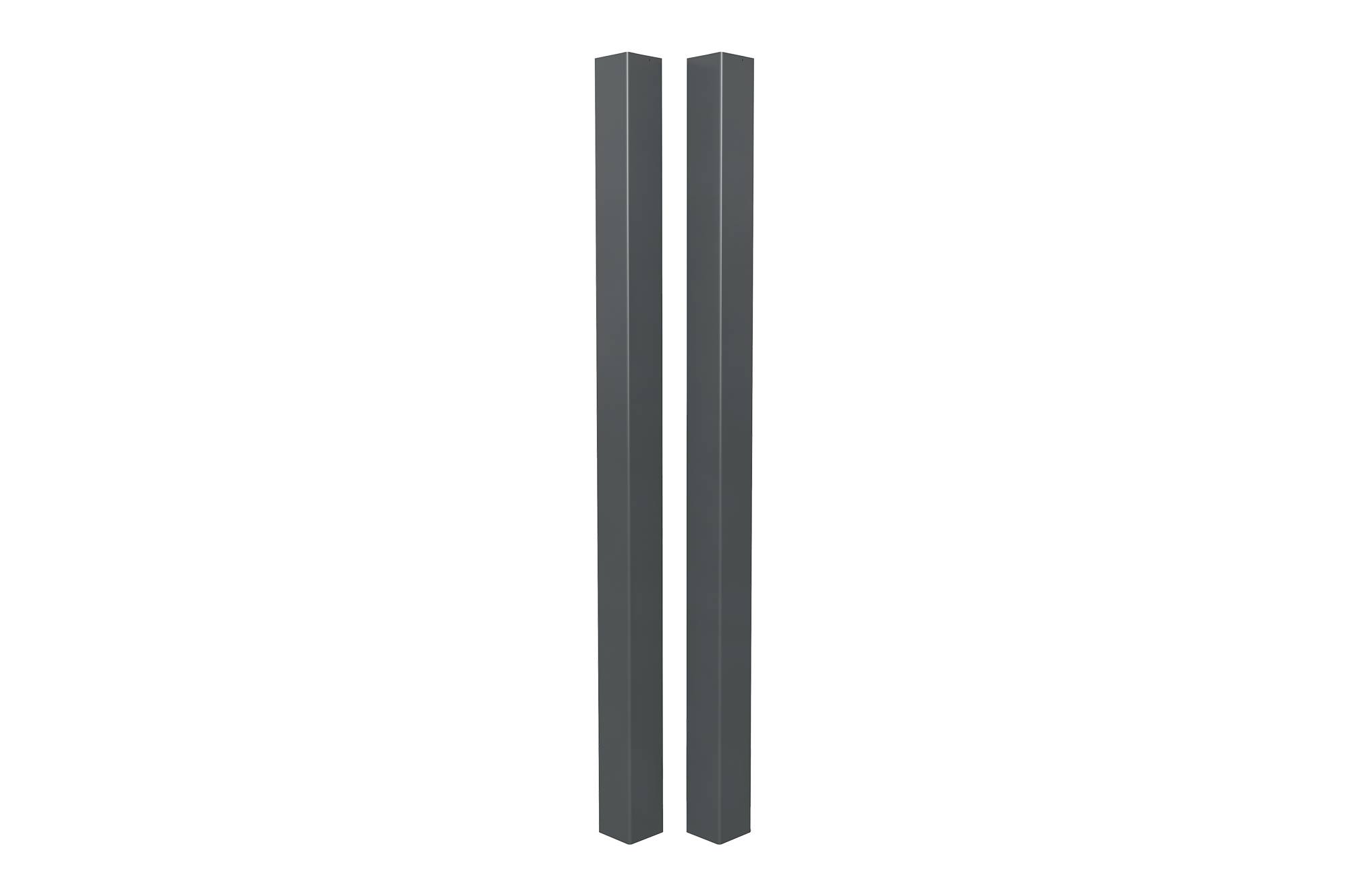 CASANOOV - Portail battant 4m SANTIS H.140cm aluminium gris + 4 poteaux ELDA + Portillon 1m SANTIS H.140cm aluminium gris + motorisation Tanker B700 - Image 6