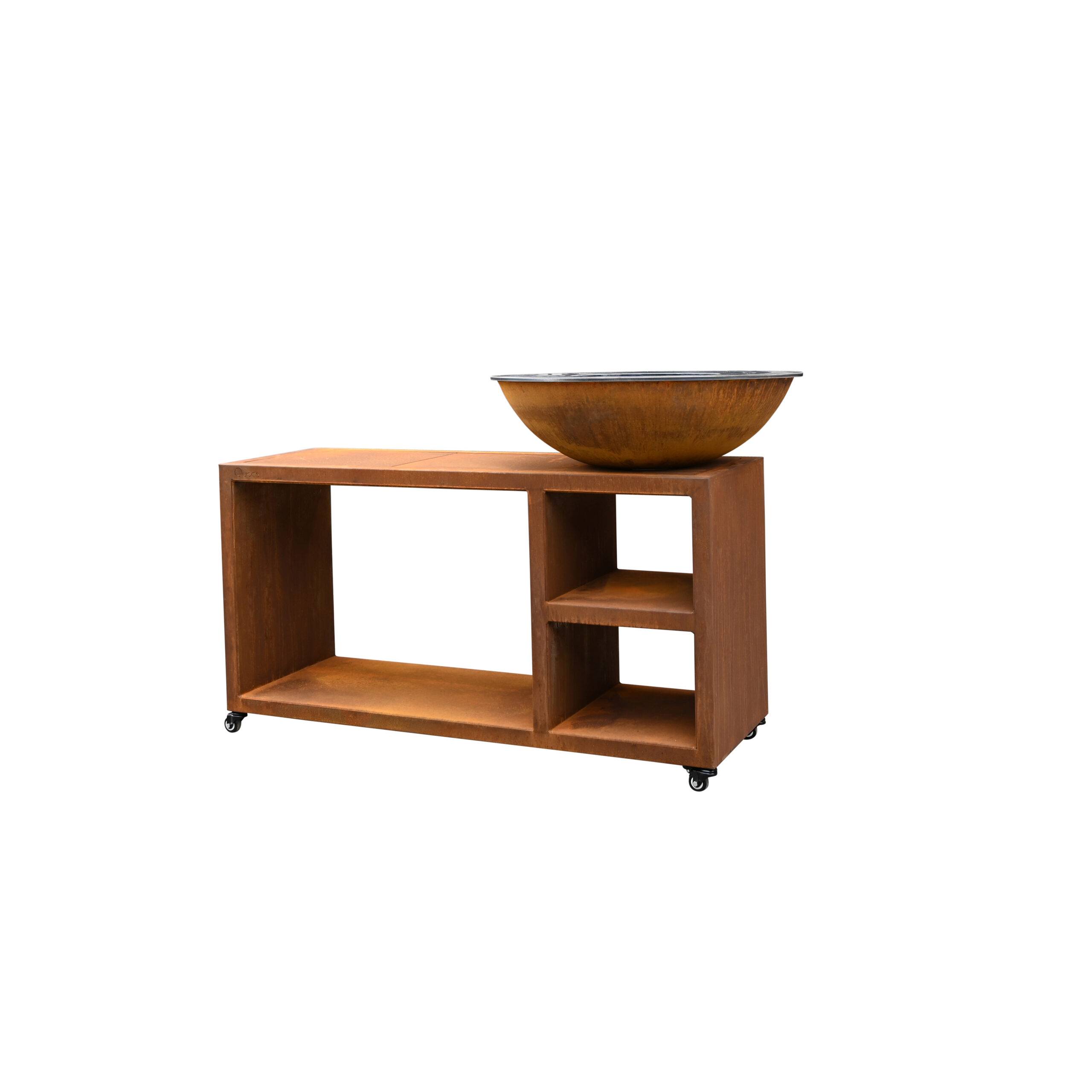 Quoco - Brasero Piatto Tavolo Medium Corten Transportable Ø84 - Quoco - Image 3