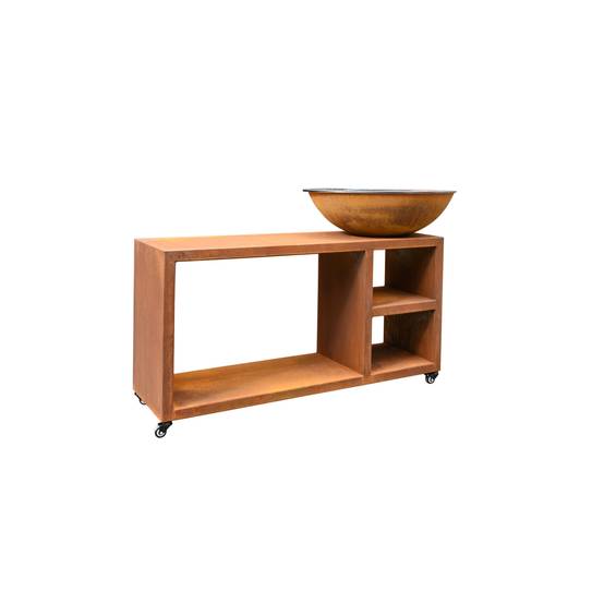 Quoco - Brasero Piatto Tavolo Medium Corten Transportable Ø84 - Quoco - Image 2