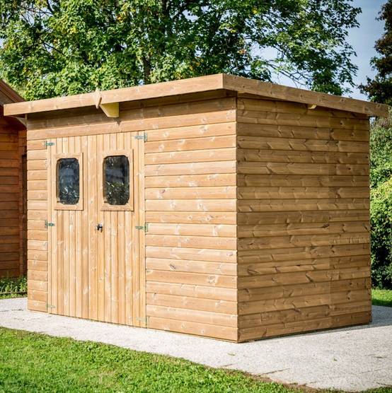 Habrita - Abri THEORA en bois - 7,33 m² sans plancher - toit mono pente bac acier Habrita - Image 2