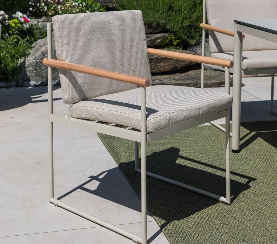 Ensemble table et chaises de jardin  6 places  blanc  BISCAROSSE - Image 3