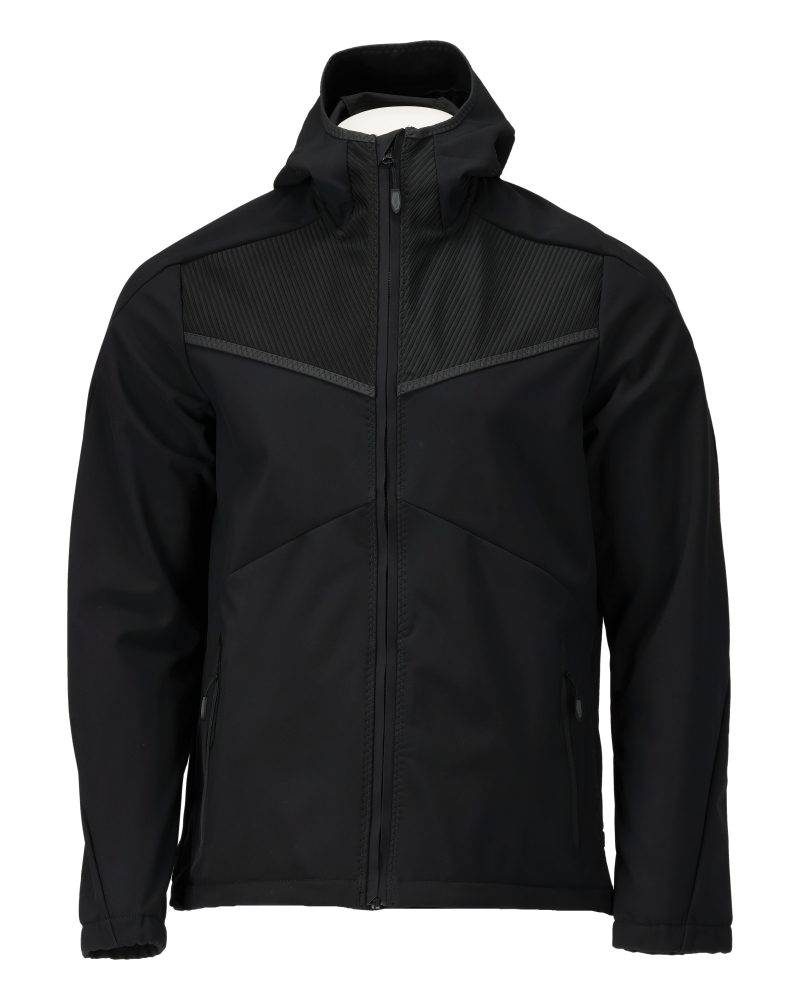 Veste shoftshell MASCOT Customized avec capuche - 22102-649-Noir-S