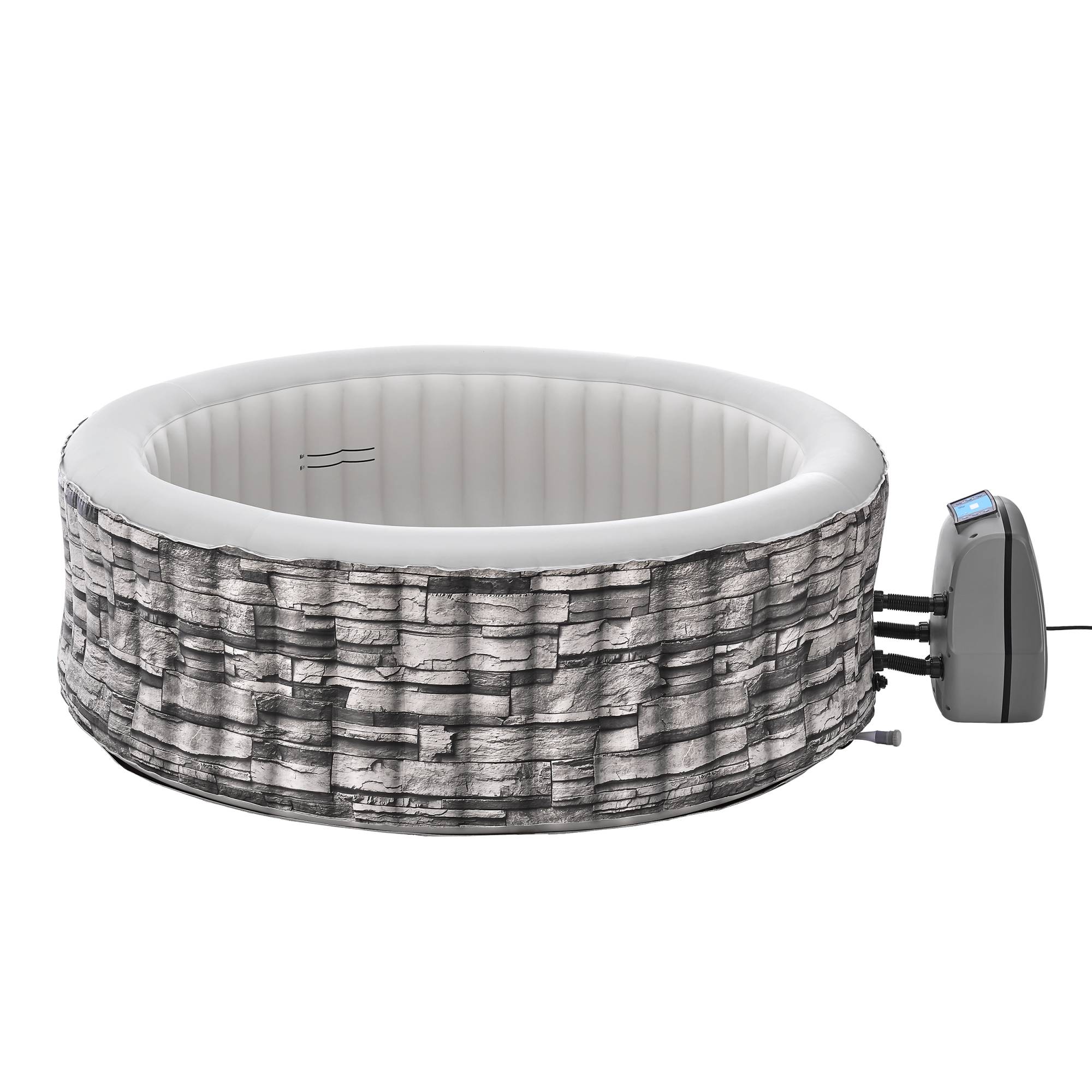Casa.Pro - Spa gonflable Carosino pour 6 personnes aspect pierre gris pro.tec - Image 4