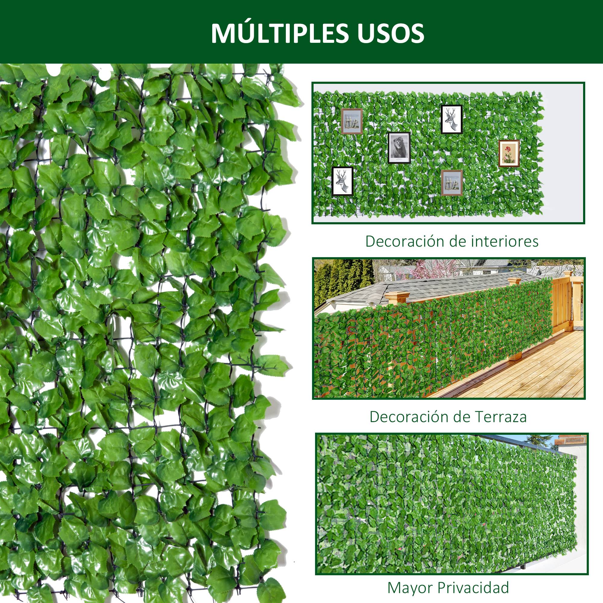ComfortXL - Haie artificielle PE 3 x 1 m aspect naturel balcon terrasse clôture brise-vue anti-UV - ComfortXL Outdoor Living - Image 7