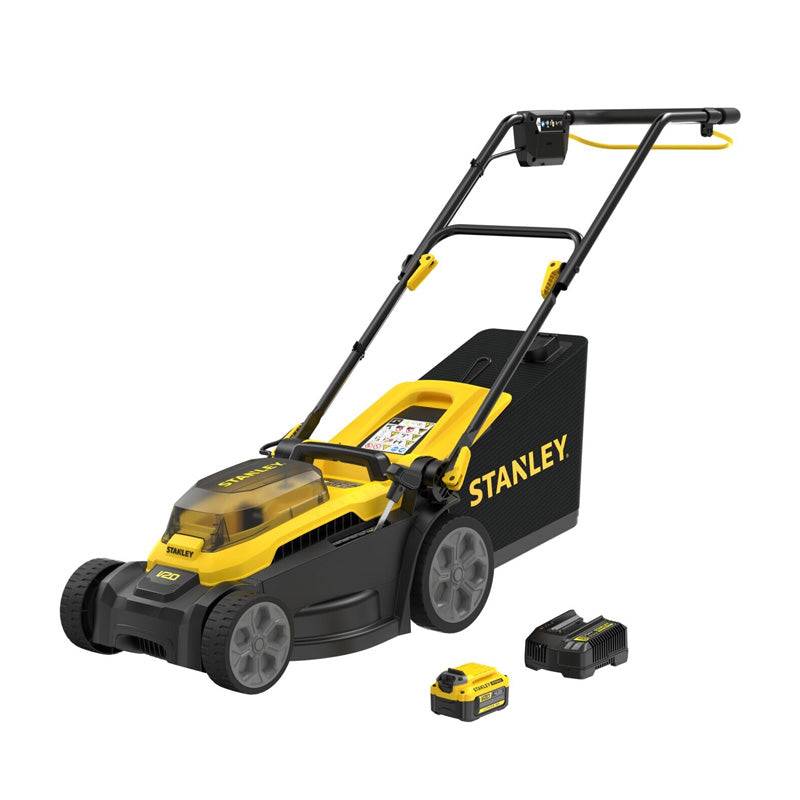 stanley - Tondeuse poussée 34 cm  BRUSHLESS 18V - 1 x 4 Ah V20 -  STANLEY POWERTOOLS - SCMWP3401M1-QW Stanley