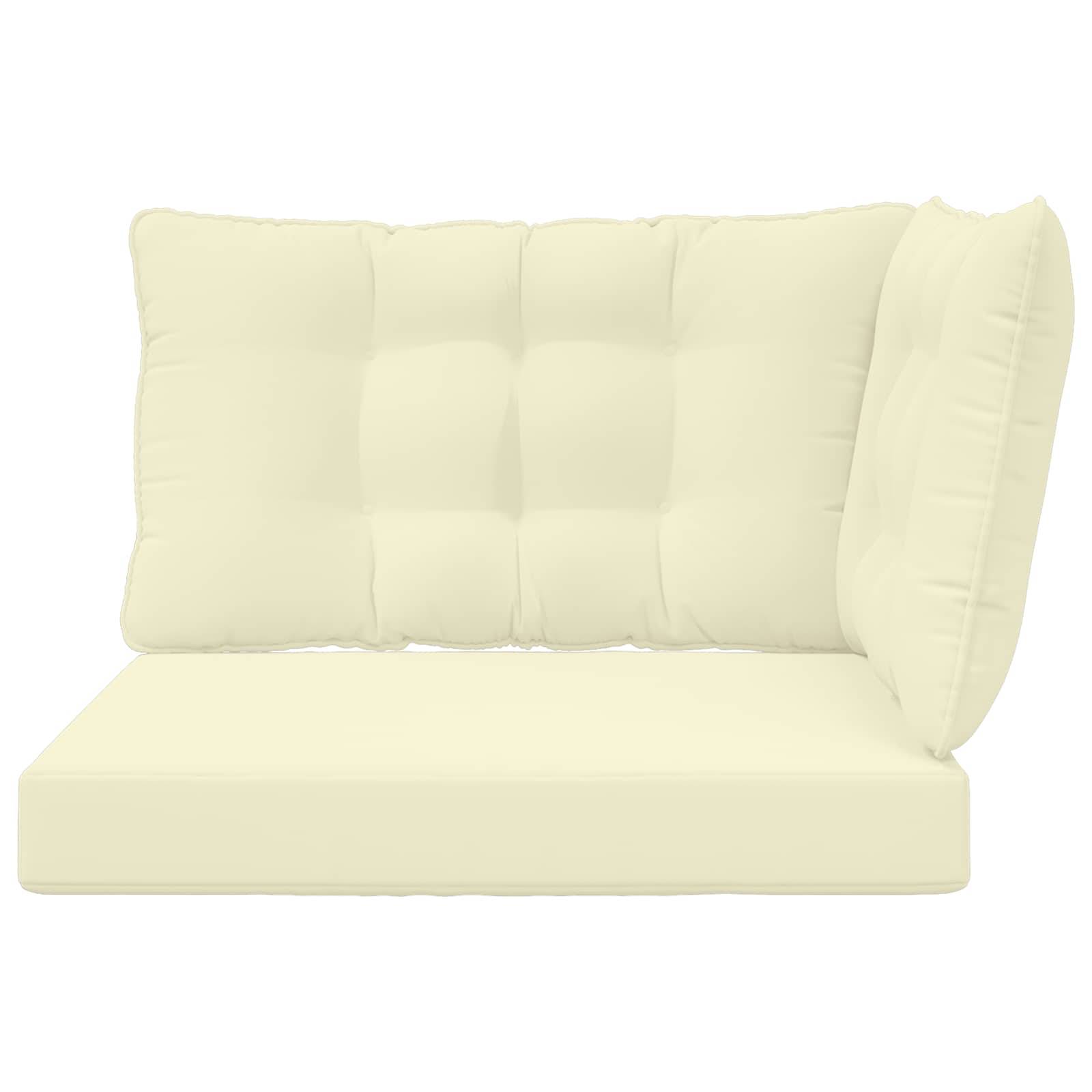 PANGIVO - Coussins de canapé extérieur polyester crème 80 x 43 x 10 cm - PANGIVO - Image 6