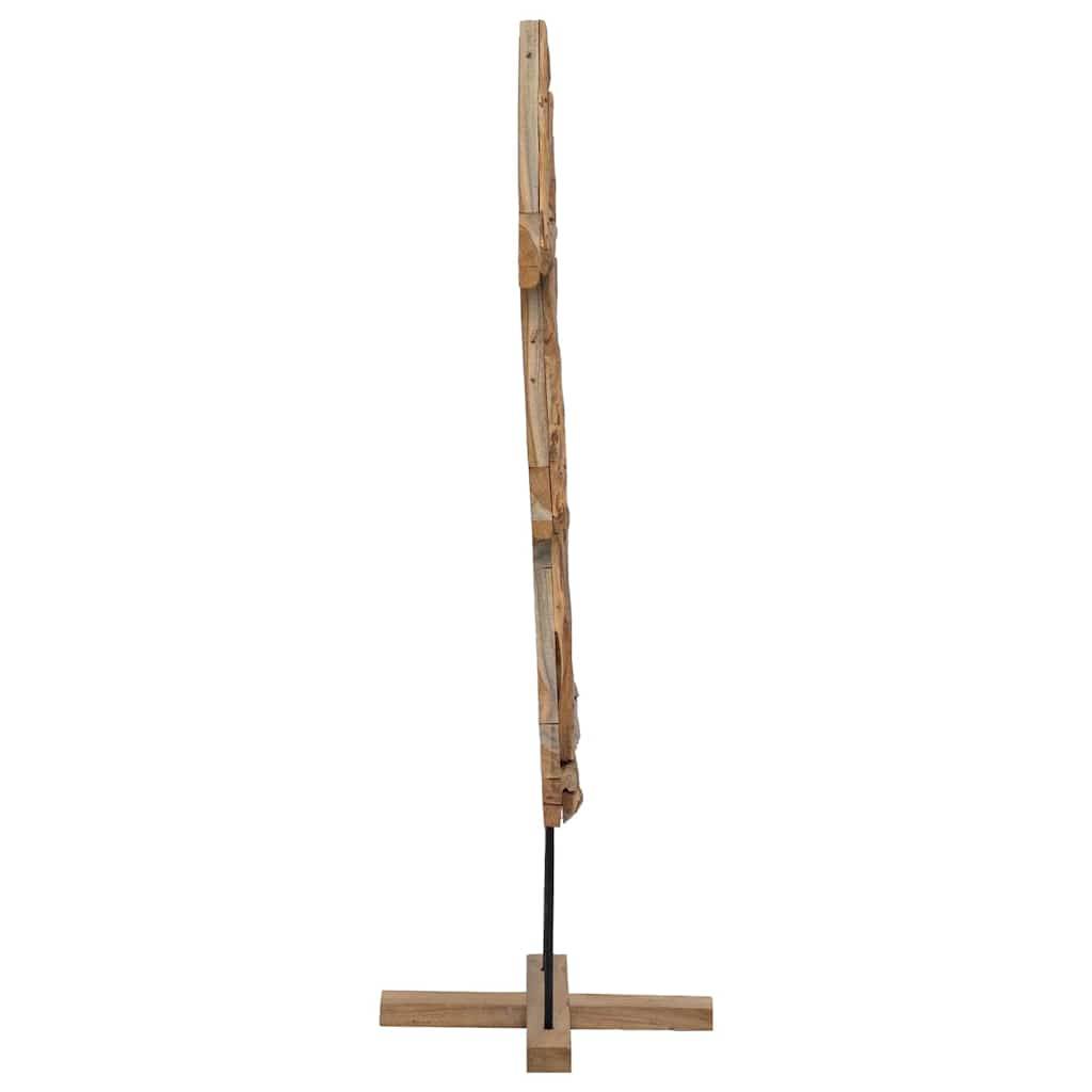 Sapin de Noël en bois de teck massif décoration rustique pour salon 90 cm – ComfortXL Outdoor Living - Image 6