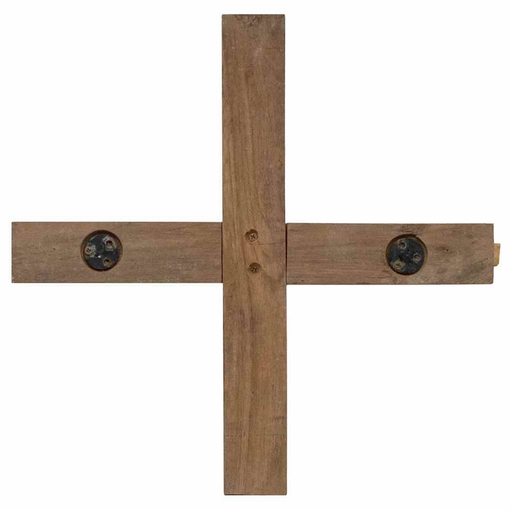 Sapin de Noël en bois de teck massif décoration rustique pour salon 90 cm – ComfortXL Outdoor Living - Image 8