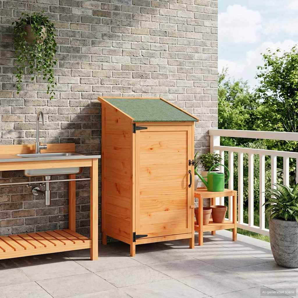 PANGIVO - Abri de jardin bois de sapin marron 59 x 56 x 113.5 cm, poids:14.3kg - PANGIVO - Image 3
