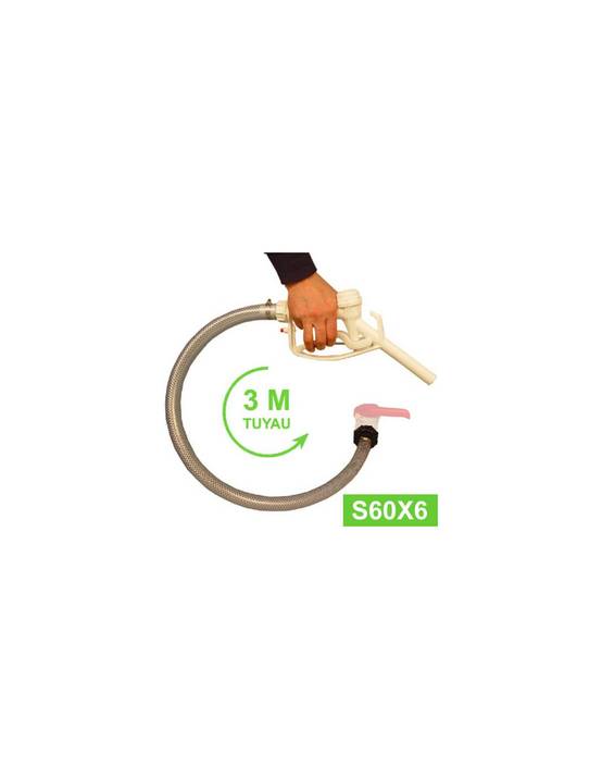 Kit Vidange cuve eau 1000 L S60X6 - Tuyau 3 m + Pistolet - Image 1