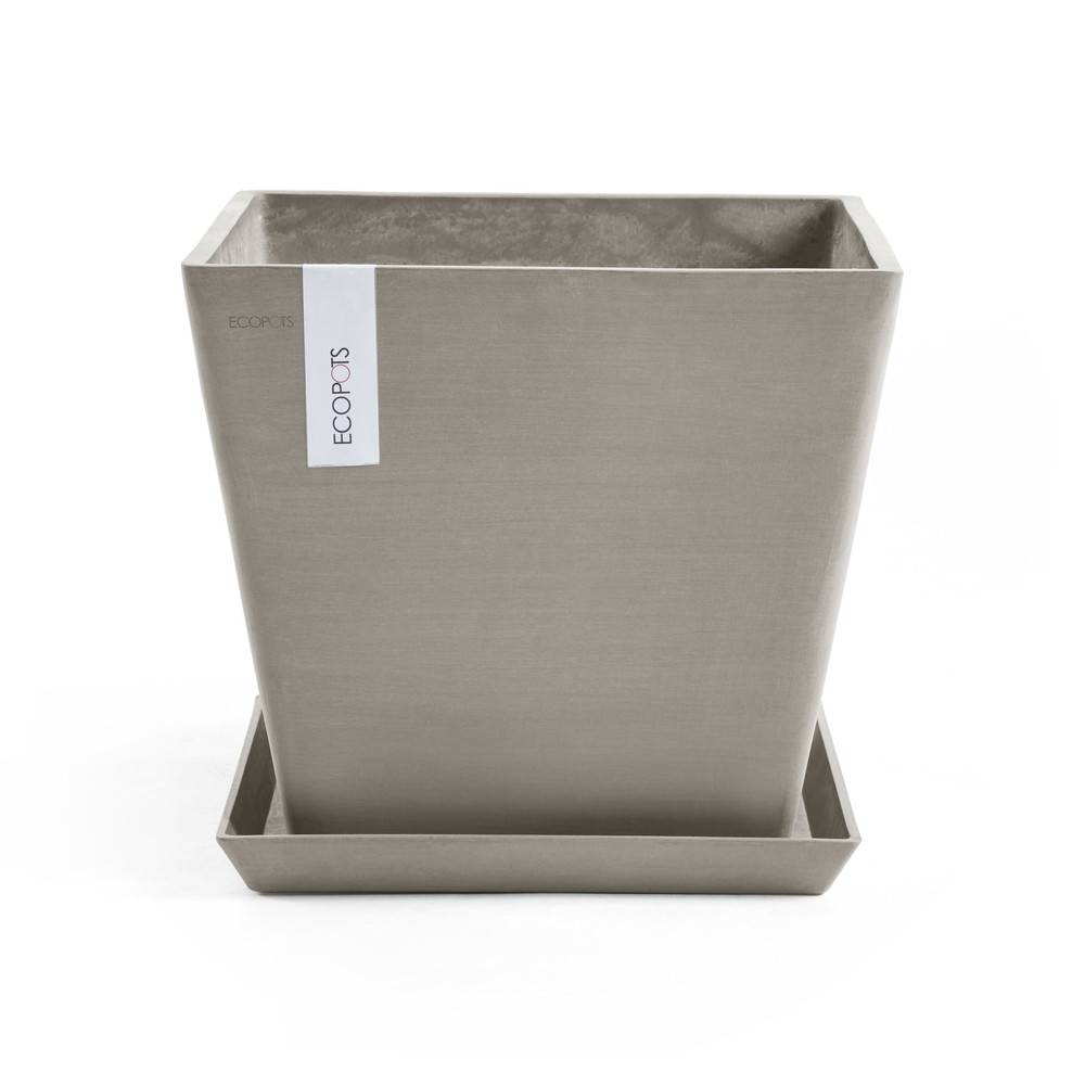 Ecopots - Pot Carré Rotterdam 50 Taupe - 50 x 50 x H. 44 cm - 75 L ECOPOTS - Image 5