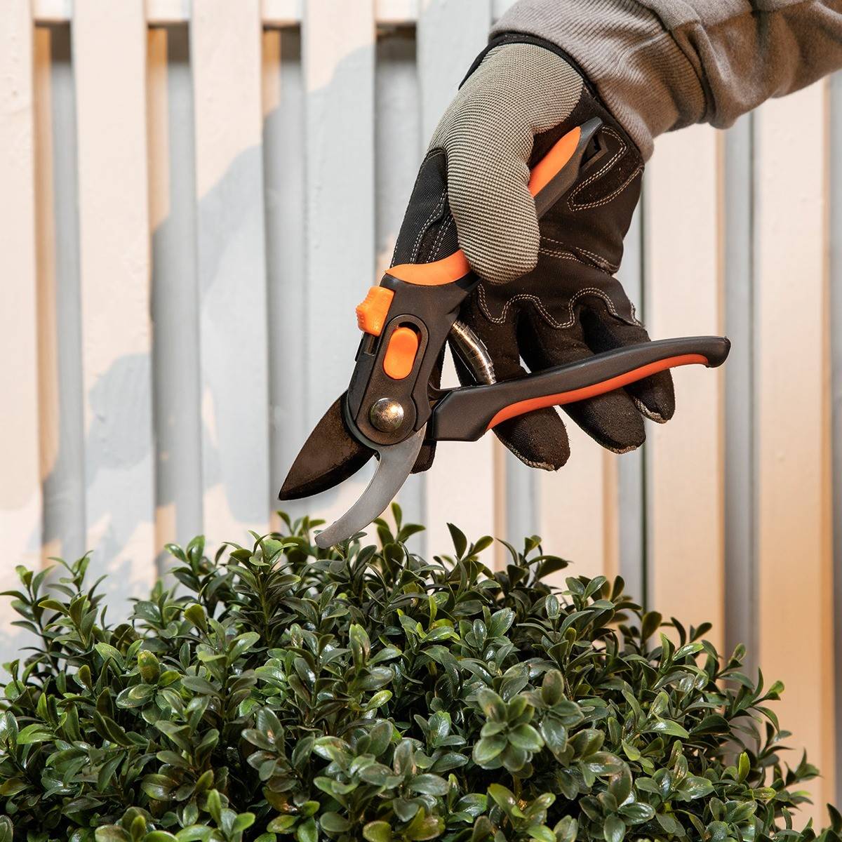 Sécateur de jardin Lame en Acier Trempé 20.3cm - Ciseaux de Jardin Coupe 13mm Plantes, Haies et Fleurs  Black&Decker - Image 5