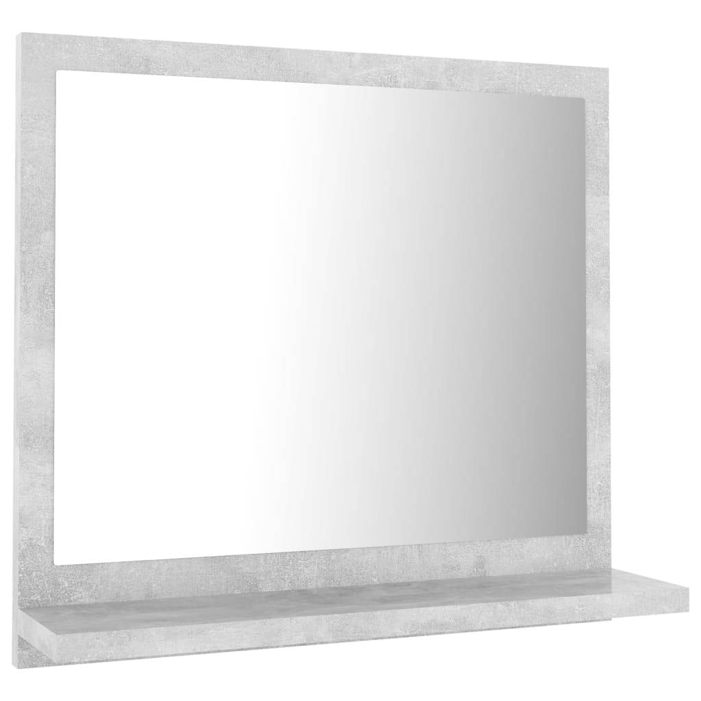 Miroir de salle de bain 40 x 10,5 x 37 cm aggloméré gris - Image 1