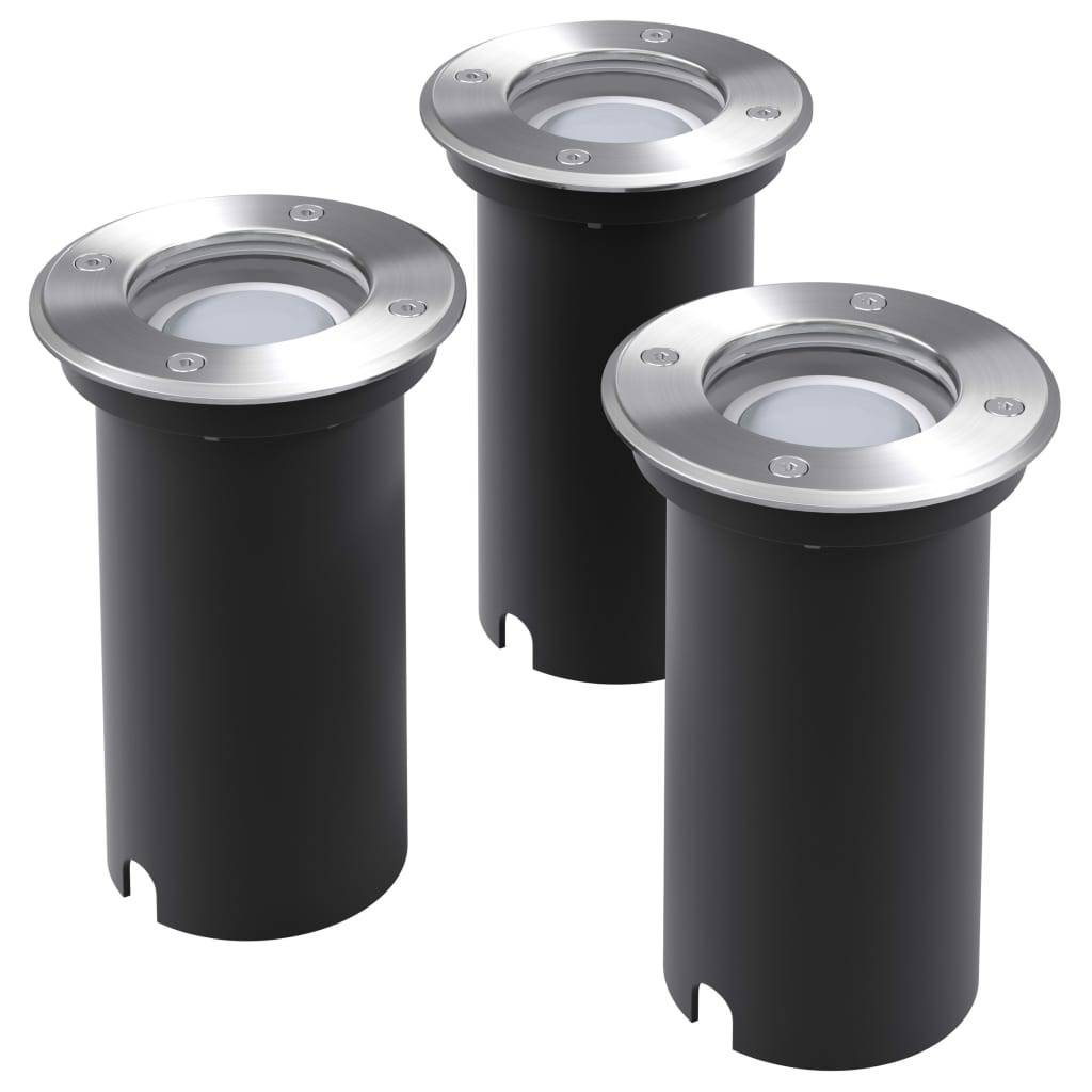 Lampe d'extérieur - Lampe de jardins au sol à LED 3 pcs rond