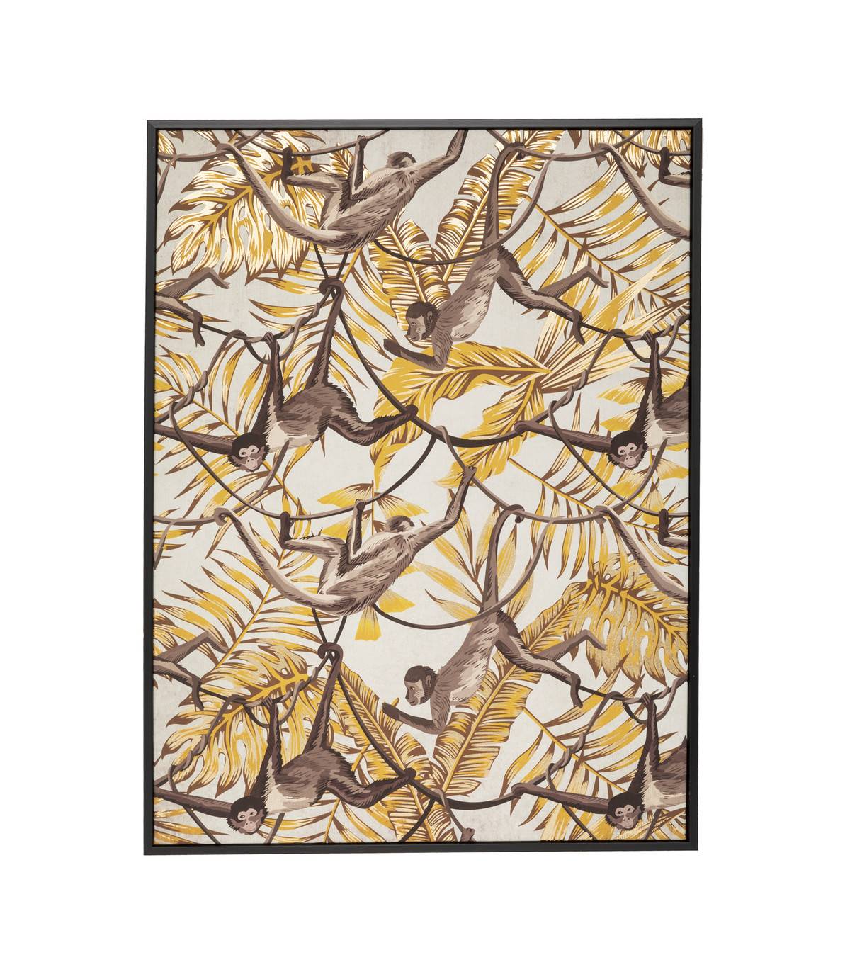 Tableau Toile murale imprimée et encadrée Singes 58 x 78 cm - Image 1