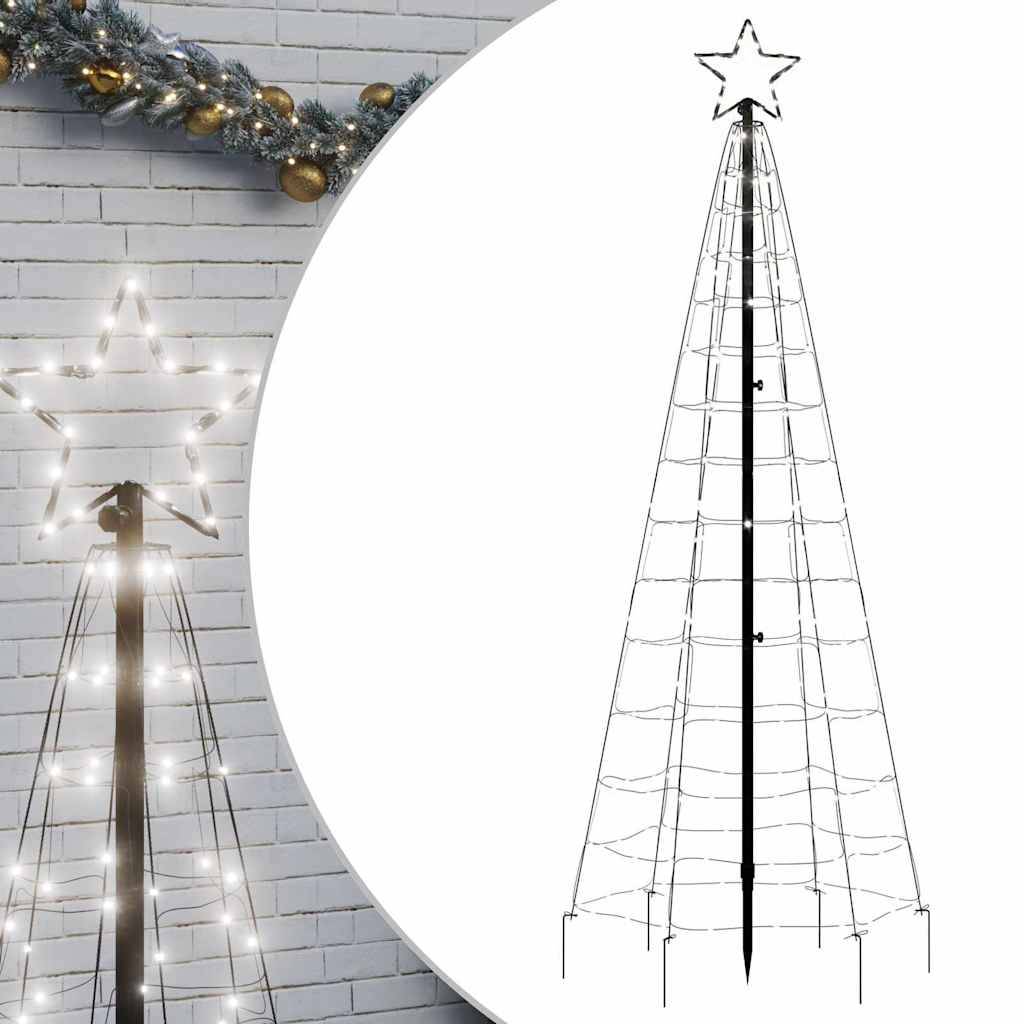Maison Chic - Sapin de Noël | Arbre de Noël à LED avec piquets 220 LED blanc froid 180 cm Maison Chic - Image 1