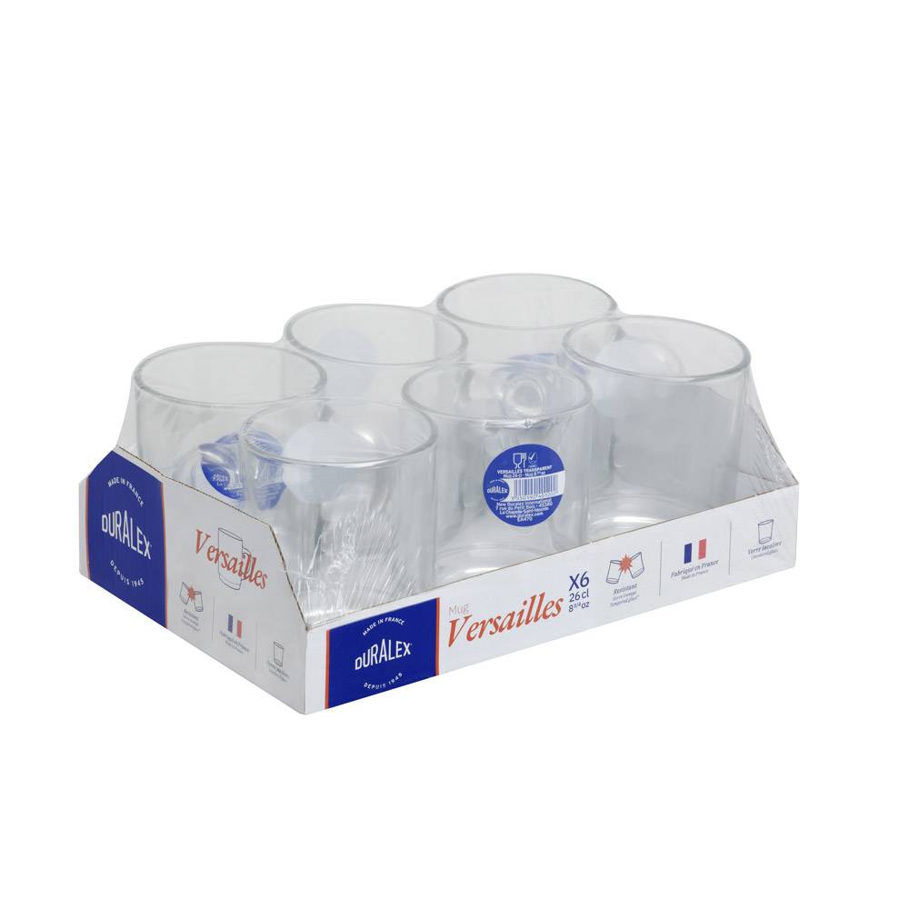Duralex - Mug Versailles Lys transparent 26 cl (lot de 6) - Image 2