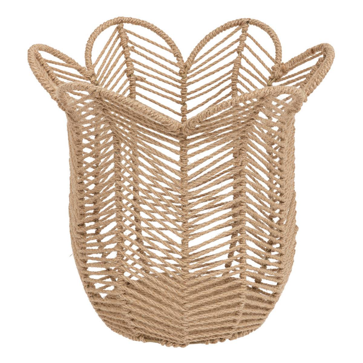 Lot de 3 Paniers de rangement en Jute D 37 D 30 et D 25 cm - Image 2