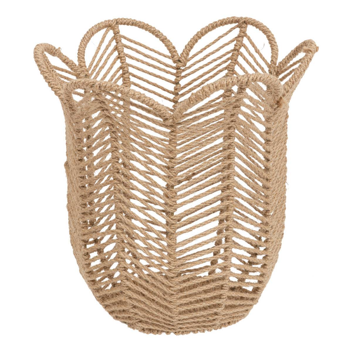 Lot de 3 Paniers de rangement en Jute D 37 D 30 et D 25 cm - Image 3