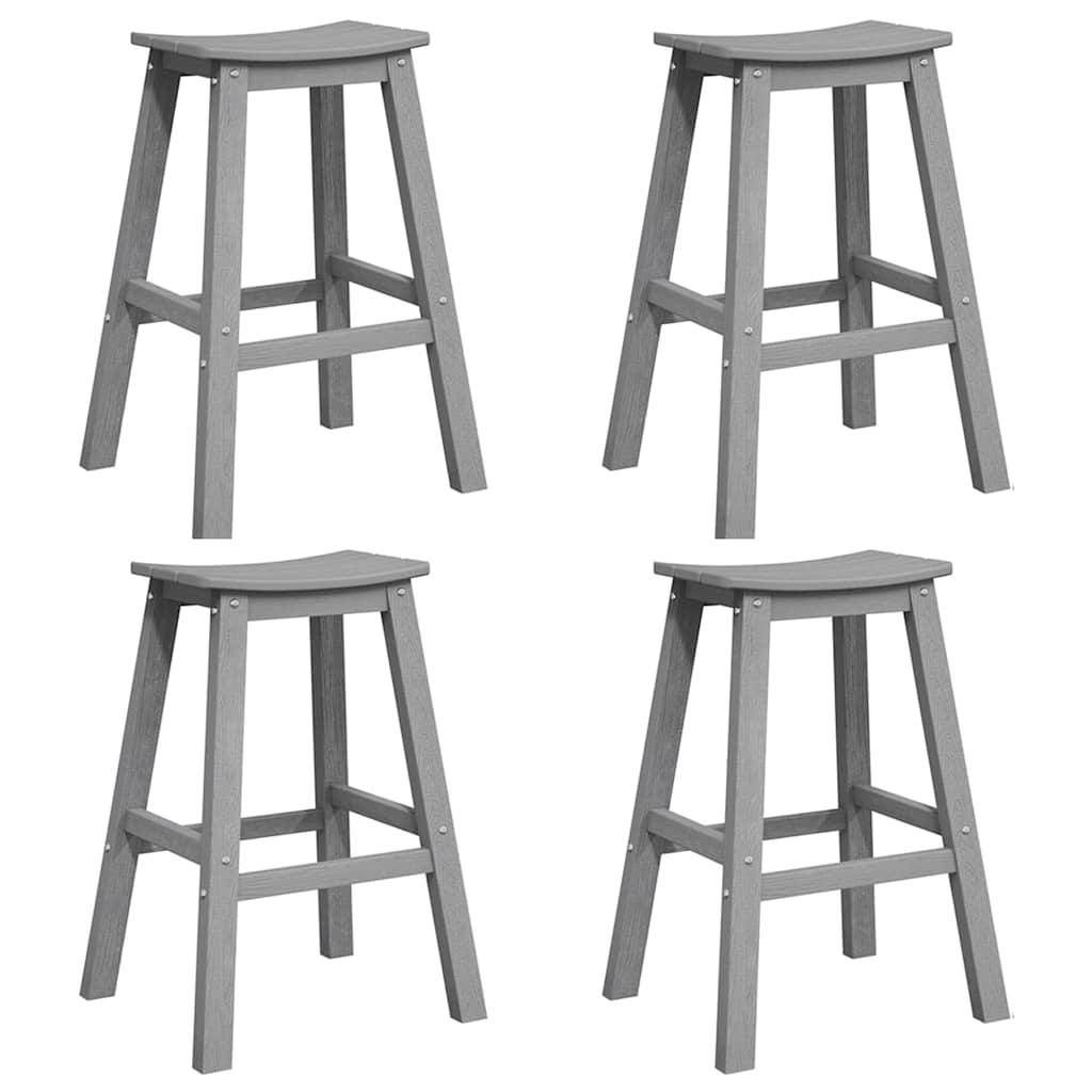 4pcs Salon De Jardin - Ensemble de bar de jardin Gris clair HDPE g117 - Image 1