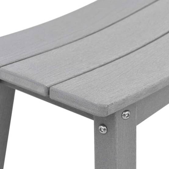 4pcs Salon De Jardin - Ensemble de bar de jardin Gris clair HDPE g117 - Image 7