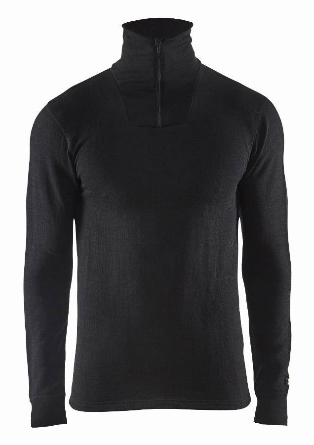 Haut de sous-vêtement col zippé - BLAKLADER - XWarm Noir T.XS 489417069900-XS - Image 1