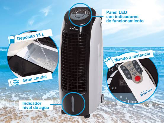 Purline - Rafraichisseur d'air par évaporation à débit élevé minuterie et 6 vitesses - Purline - Image 7
