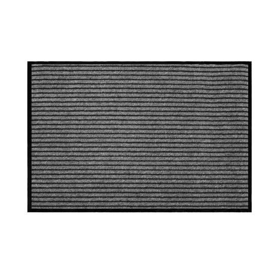 Tapis d'Entrée Anti-Poussière "Toscan" 80x120cm Noir & Gris - Image 1