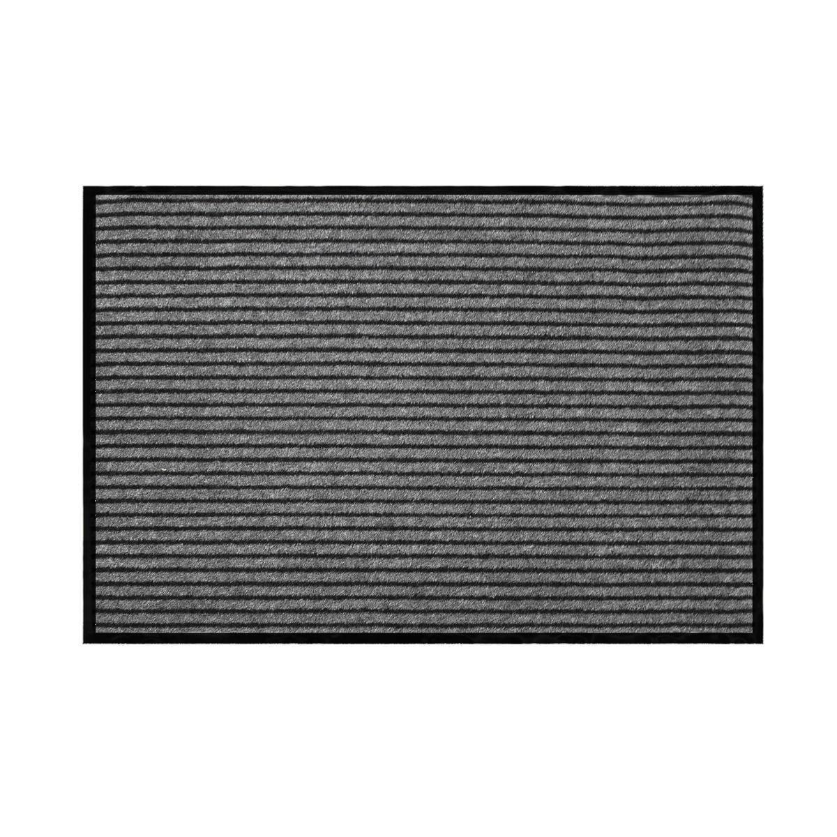 Tapis d'Entrée Anti-Poussière "Toscan" 80x120cm Noir & Gris - Image 1