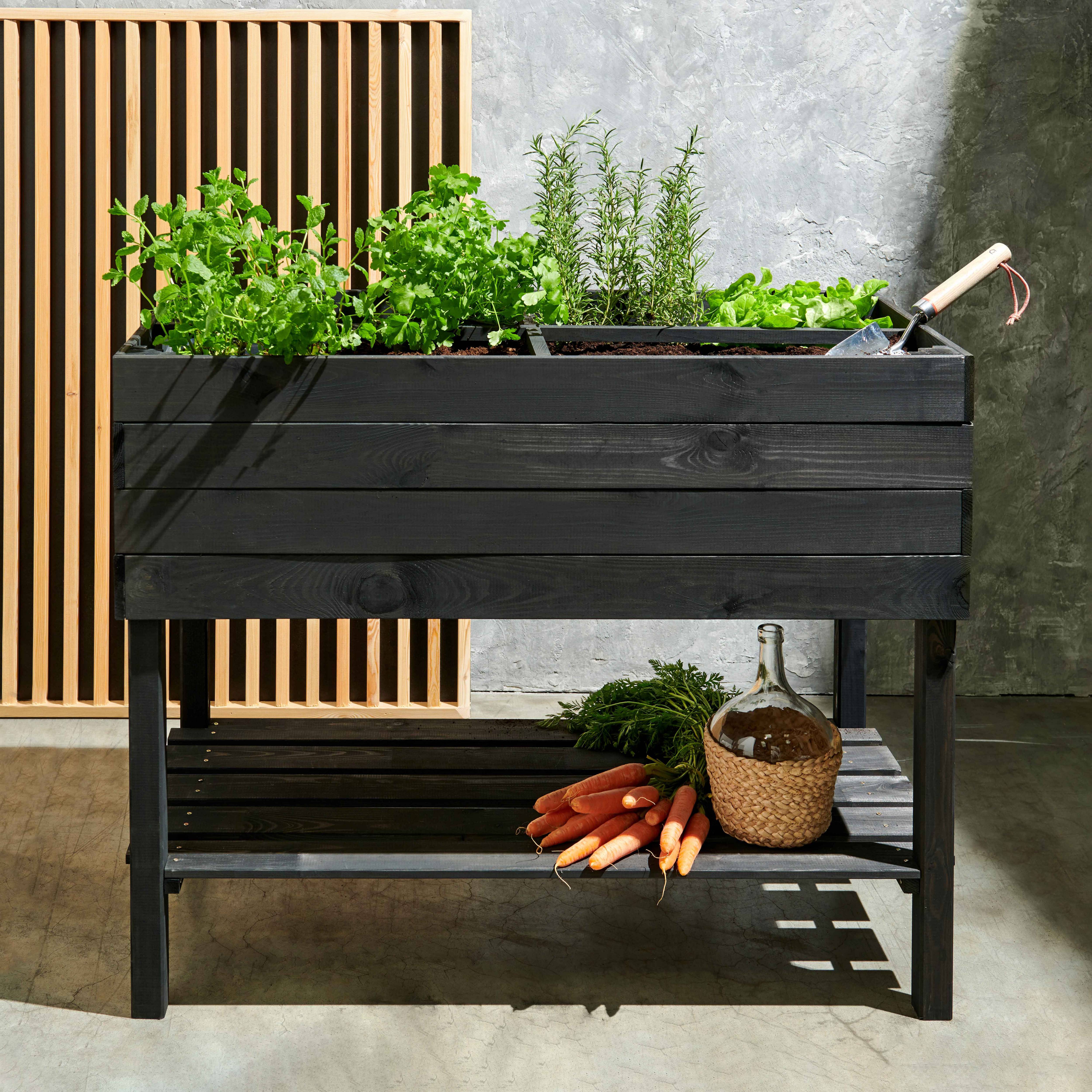 Oviala - Potager en bois rectangulaire sur pied gris
Topi - Oviala - Image 3