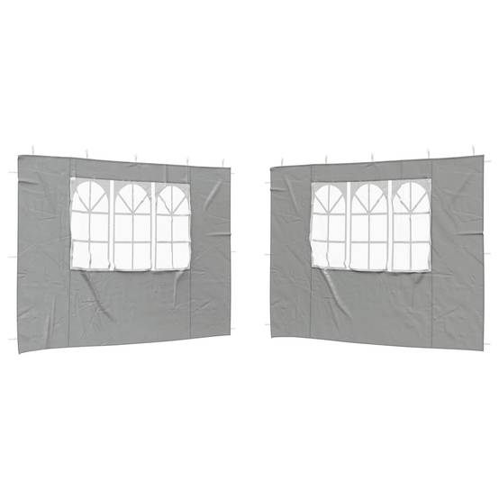 Parois de tente de fête PE et acier gris clair 300 x 195 cm - PANGIVO - Image 2