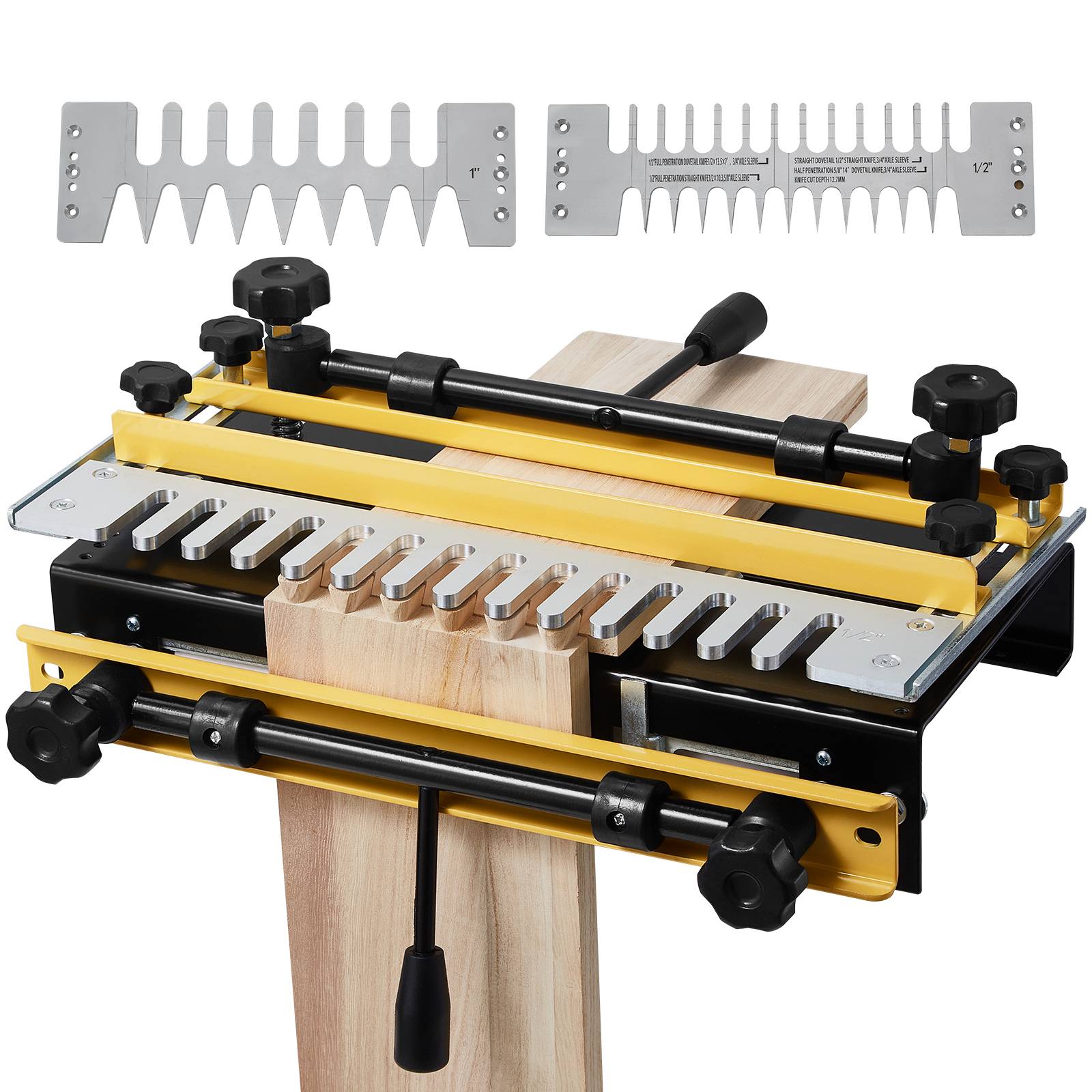 Vevor - VEVOR gabarit à queue d’aronde pour défonceuse, largeur 310 mm, 3 gabarits, 5 fraises, alliage d’aluminium. - Image 1