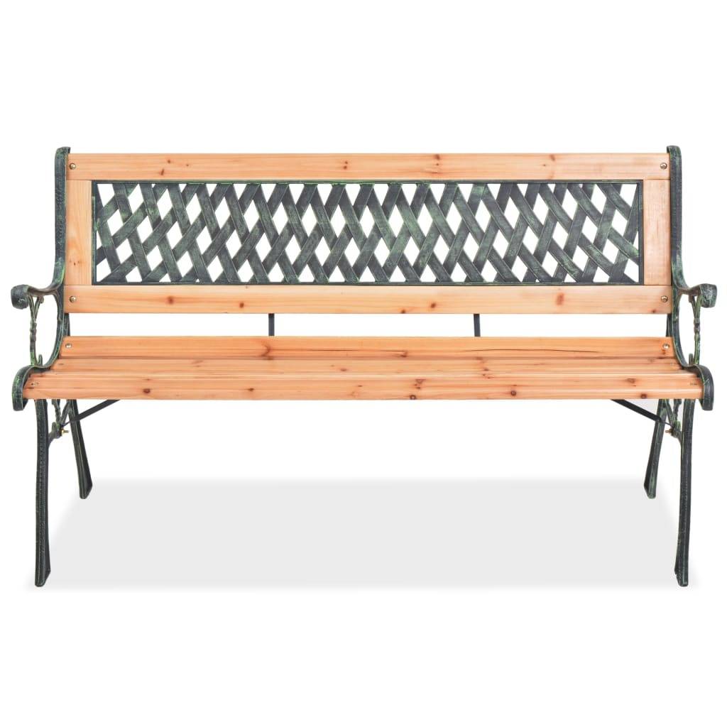 ComfortXL - Banc de Jardin Bois et Fonte Design Rétro pour Façade Maison Brun 122 cm – ComfortXL Outdoor Living - Image 2