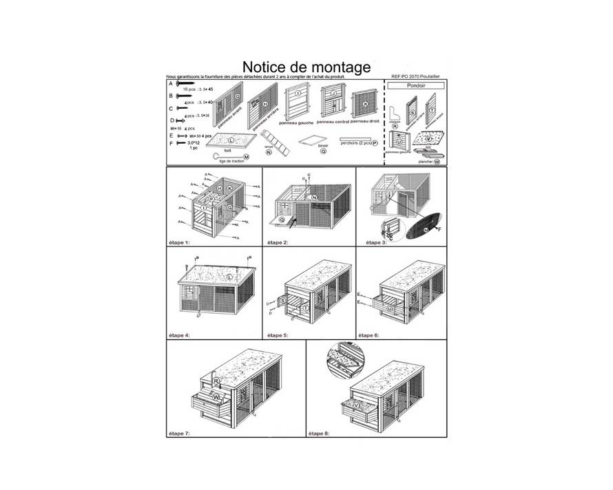 Poulailler en bois Gascon en bois 3 à 4 poules - Image 10
