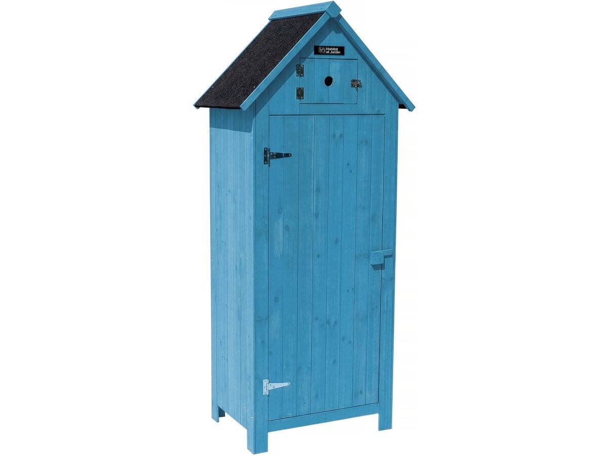 Armoire De Jardin "cabanon" - 77 X 54.5 X 179 Cm - Bleu Ciel -habitat Et Jardin - Image 1