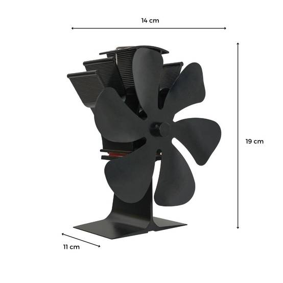 Facilitys - Ventilateur pour poêle à bois sans électricité 6 pales - Image 4