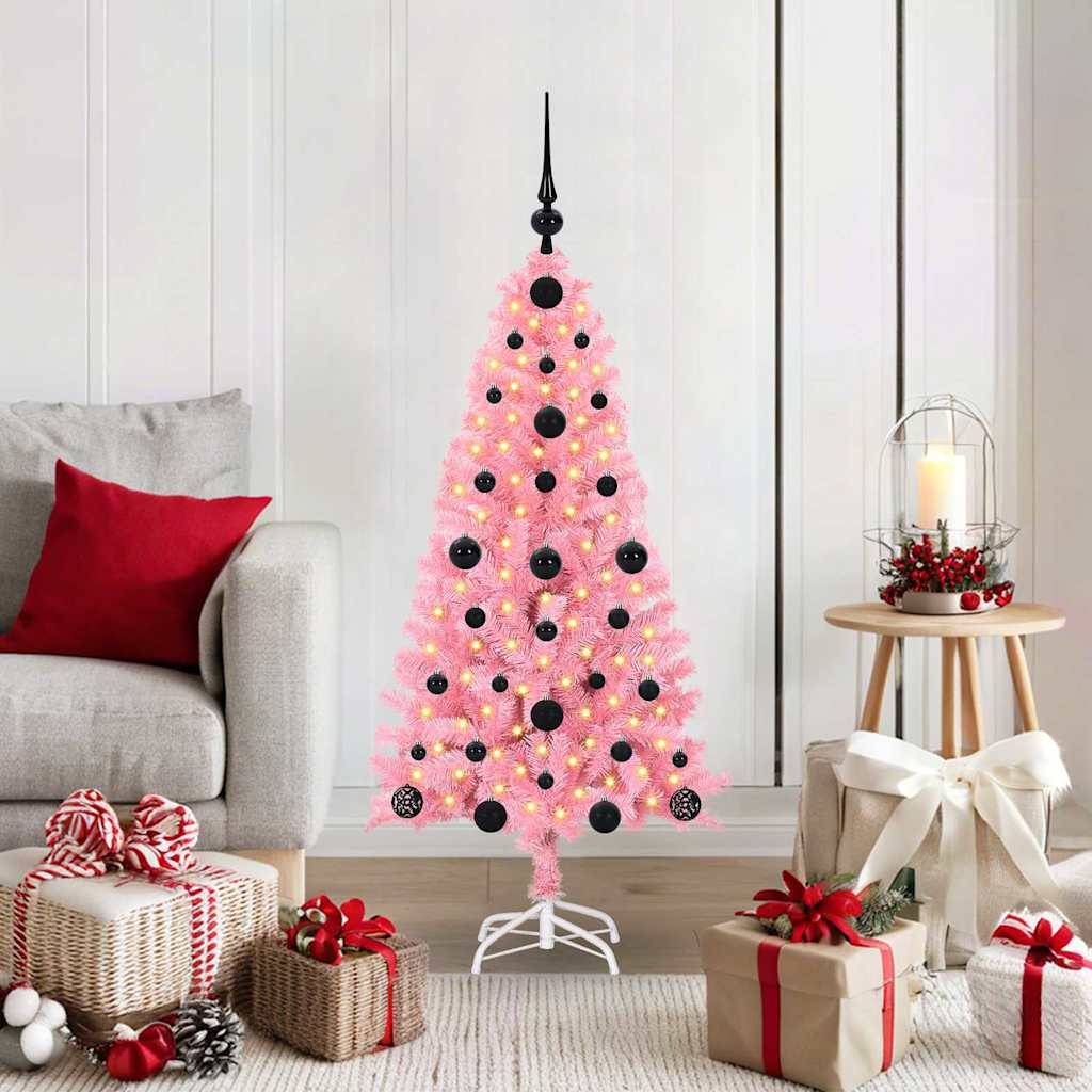 Vidaxl - Sapin de Noël Rose 120 cm PVC vidaXL 3396408 - Image 1