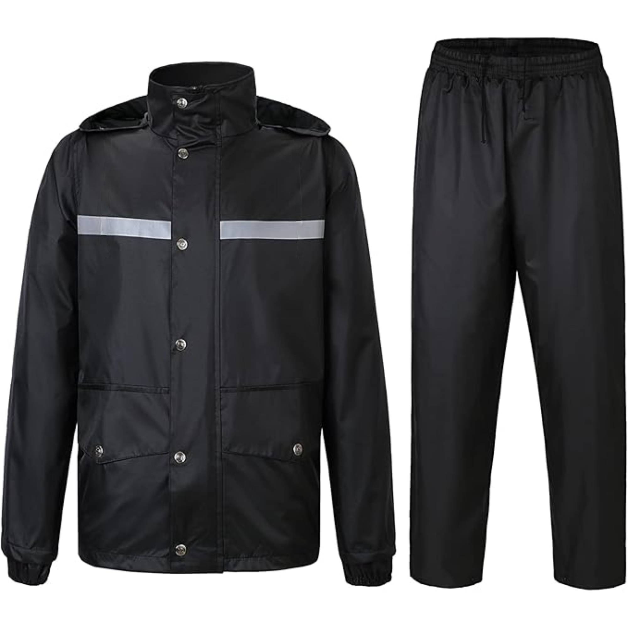 DtopbuyAge - Veste Pantalon Imperméable Taille XL Homme 2 Pièces Capuche Protection Pluie Vent Extérieur DtopbuyAge - Image 1