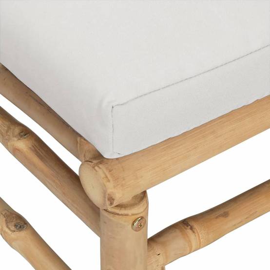 ComfortXL - Ensemble Canapé Jardin Bambou 3 pcs Coussins Gris Clair Modulaire – ComfortXL Outdoor Living - Image 8