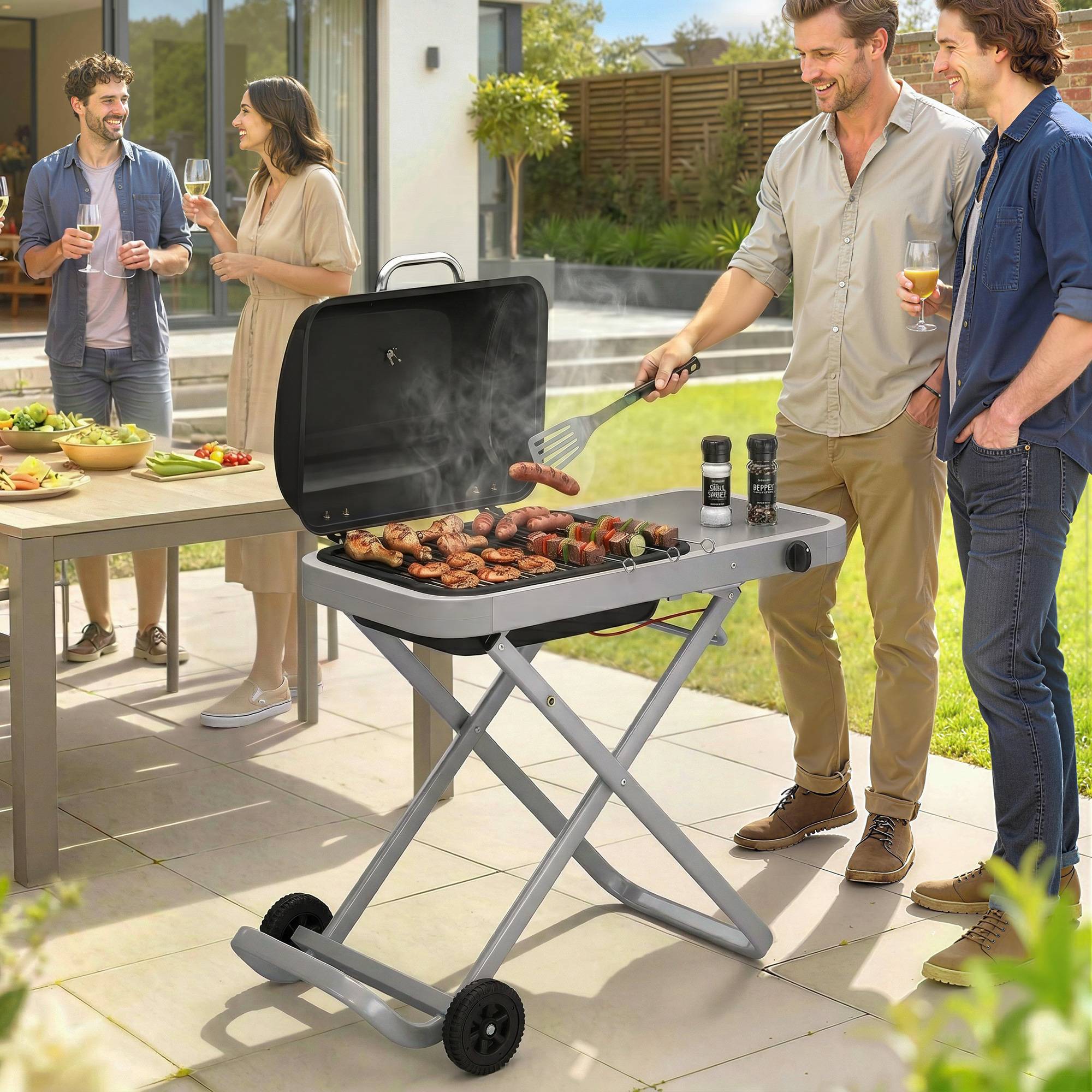 PANGIVO - Barbecue à gaz acier noir 109 x 55 x 89 cm - PANGIVO - Image 4