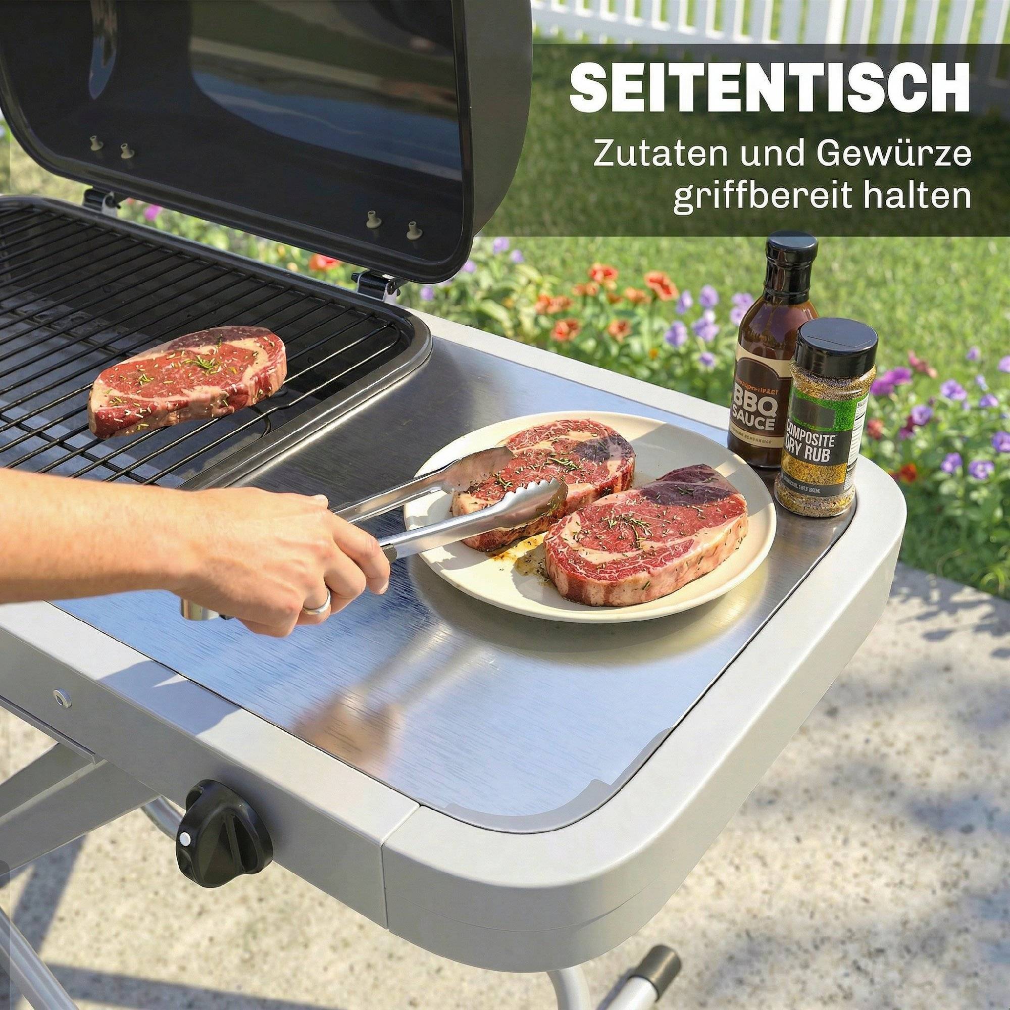PANGIVO - Barbecue à gaz acier noir 109 x 55 x 89 cm - PANGIVO - Image 9