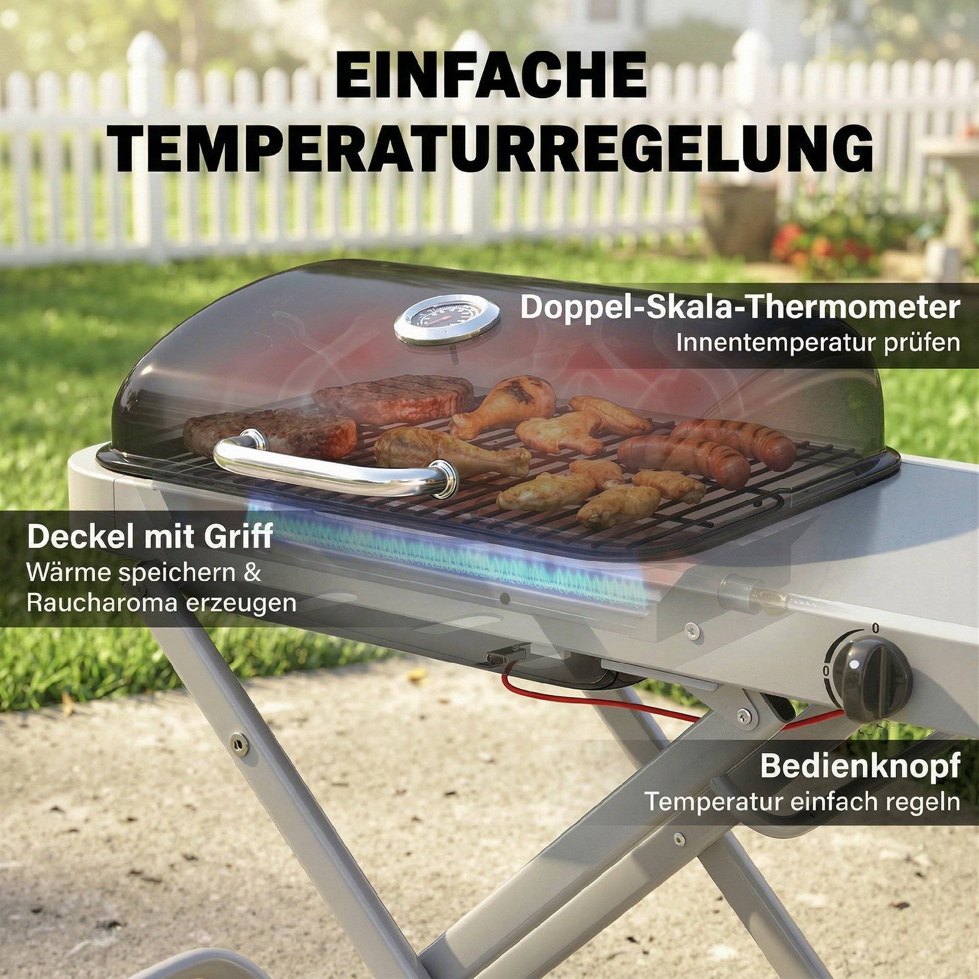 PANGIVO - Barbecue à gaz acier noir 109 x 55 x 89 cm - PANGIVO - Image 8