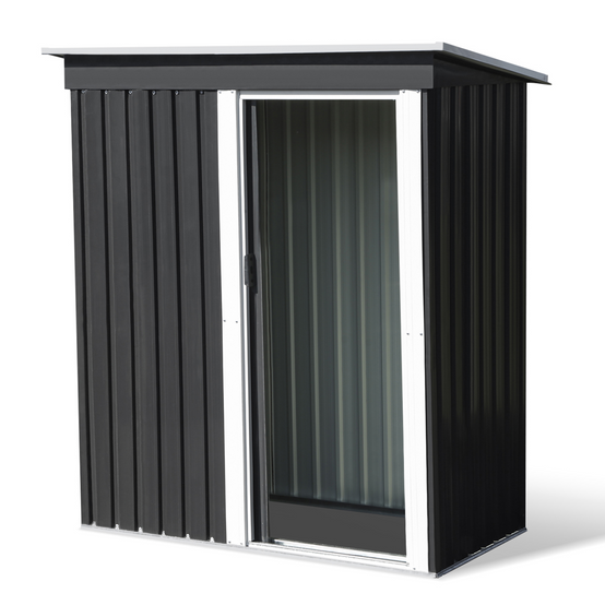 Abri de jardin 1,3 m² gris en acier galvanisé - Image 4