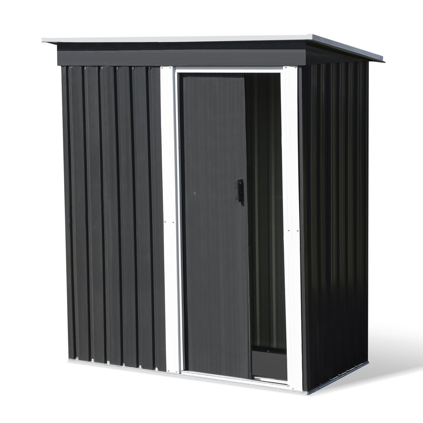 Abri de jardin 1,3 m² gris en acier galvanisé - Image 2