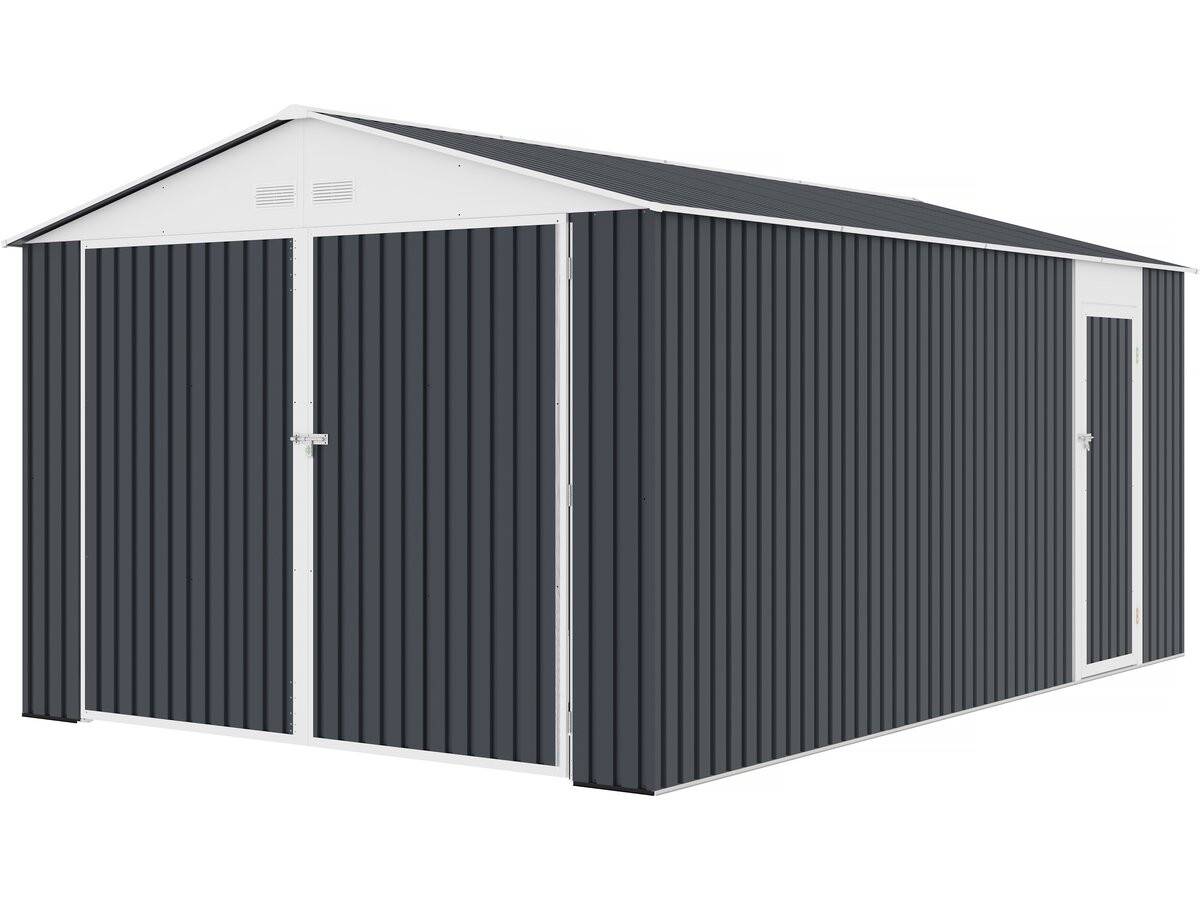 Garage Métal "houston" 15,36 M² - Anthracite -habitat Et Jardin - Image 1
