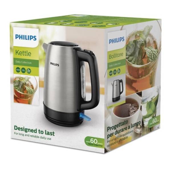 Philips - Bouilloire Electrique  Philips Daily Collection - HD9350/90 - 1,7L - Métal - Couvercle Amovible - Filtre en Nylon Amovible - Image 6